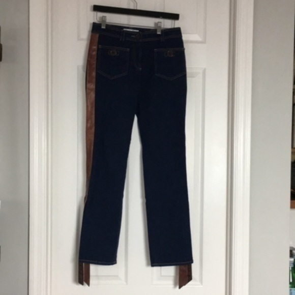 Christian DIOR lambskin jeans leather DIOR print detail US 2 FR 34 Made in Italy - Picture 2 of 15